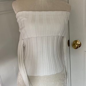 White Zara Long Sleeved Top, Never Worn